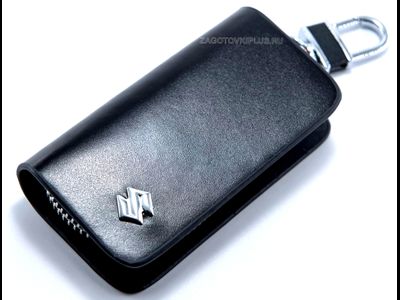 Ключница авто из натуральной гладкой кожи с логотипом SUZUKI