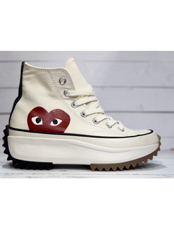 Кеды Converse Garçons Chuck Taylor на платформе белые