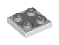 Turntable 2 x 2 Plate with Light Bluish Gray Top 3680 / 3679, White (3680c02 / 4226289)