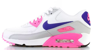 Nike Air Max 90 Розовые с белым, сетка