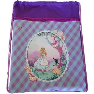 Мешок для обуви №1 School Алиса с дополнительным карманом (фиолетовый)