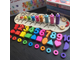 Деревянная "Математическая гусеница" большая , игровое пособие для малышей, сортер цвета-фигуры-цифры