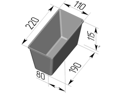 Хлебная форма Л7 (220 х 110 х 115 мм)