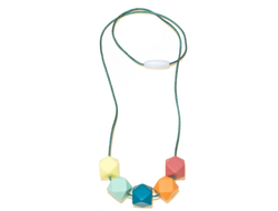 Бусы-прорезыватель из силикона Яблочные гексагоны