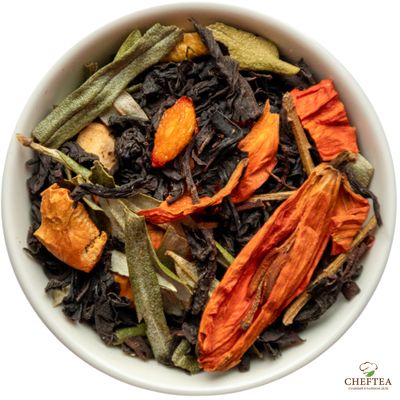 Черный чай с облепихой