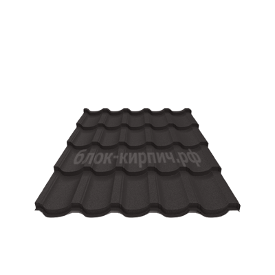 Металлочерепица Garda 0.5мм Стальной кашемир RAL 8019