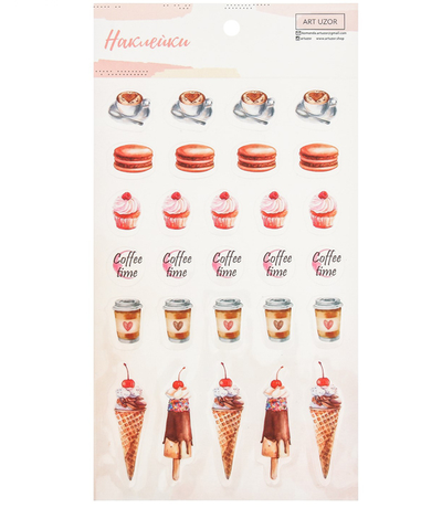 Наклейки пластиковые «Сладости" 10 х 16