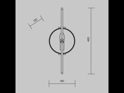 Настенный светильник (бра) Marmo, MOD099WL-01G