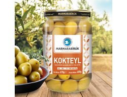 Оливки MARMARABIRLIK с косточкой KOKTEYL 4XL-3XL, 400 гр