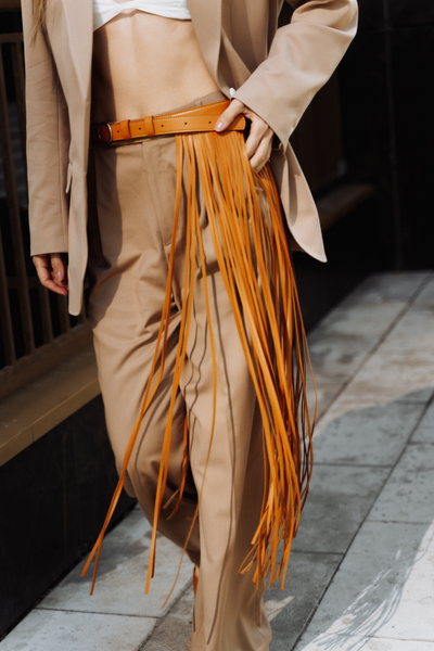 Bonny пояс с бахромой 80 Желтый