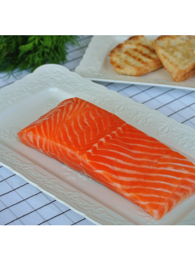 Форель (1,5+) ФИЛЕ на коже МАЛОСОЛЕНОЕ Trim С, в/у, заморозка. НОРВЕГИЯ. Цена указана за кг.