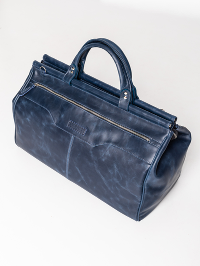 Кожаный саквояж Otranto Premium blue (арт. 4006-19)