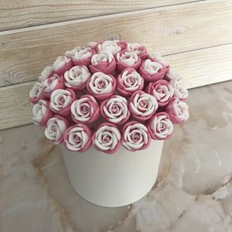 Букет из шоколадных роз "Двухцветный"