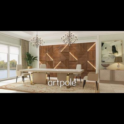 Гипсовая панель FIELDS platinum артикул D-0008-pl