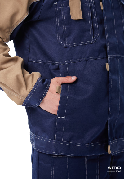 Костюм "РОЛЬФ" куртка/полукомб, цвет: Т.СЕРЫЙ/ЧЕРНЫЙ