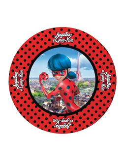 Тарелки бумажные Леди Баг 6шт. 18 см.