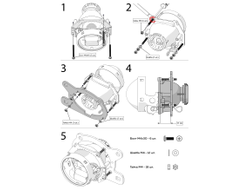 Переходные рамки для Kia CEED JD 2012 - н.в. под модуль Hella 3R/Hella 3 (Комплект, 2шт)