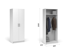 Спальня ЧИКАГО - Шкаф 2д Белый