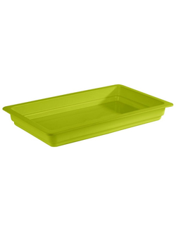 Гастроёмкость 1/2 h=65 мм. 3,4 л. фарфор, зелёная