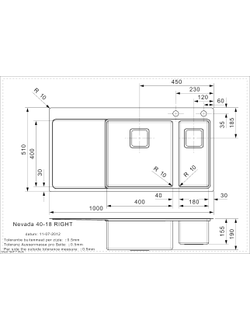 Мойка Reginox Nevada L 40x18 Right brushed
