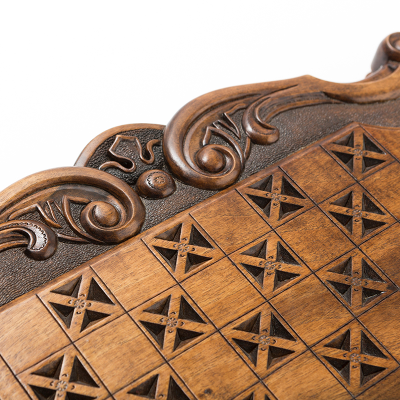 Нарды резные с шашками "Битва со львом", Haleyan