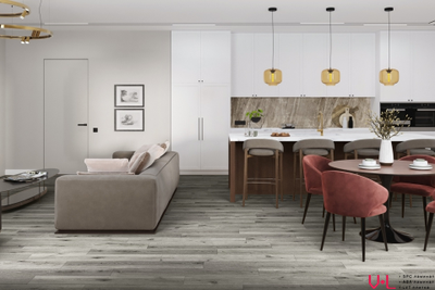 SPC ламинат Damy Floor Family Дуб Состаренный Серый / Aged Gray Oak T7020-5D