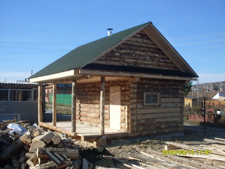Баня 3*5 с верандой Медный