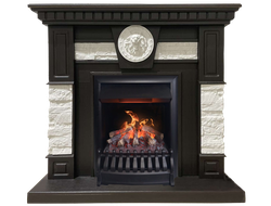 Электрокамин Порту BL M2 с очагом 3D Oregan