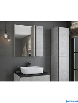 Зеркало-шкаф Comforty Эдинбург-75, цвет бетон светлый
