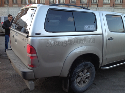 Кунг на Toyota Hilux Vigo 2005-2015 Carryboy S2 серебристый 1CO от AvengerUral.ru Екб, Пермь, Тюмень