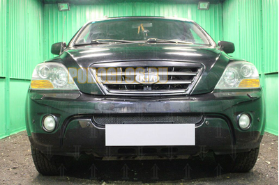 Защита радиатора KIA Sorento I рестайлинг 2006-2011 black низ