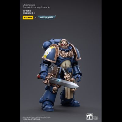 Примарис-чемпион Ультрамаринов (Warhammer 40k) - КОЛЛЕКЦИОННАЯ ФИГУРКА 1/18 Ultramarines Primaris Company Champion (JT3266) - JOYTOY