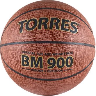 Мяч баскетбольный TORRES BM900 цв.темнооранжевый-черный р.5