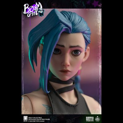 ПОСЛЕ ОБЗОРА - Джинкс (Аркейн, League of Legends)  - Коллекционная ФИГУРКА 1/6 scale BOOM GIRL Deluxe Edition (ot021) - Onetoys