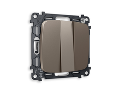 Выключатель 3-кл Темная бронза матовый - Ambrella Volt - OMEGA