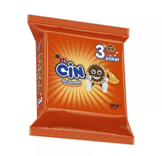 ETI CIN ПЕЧЕНЬЕ С АПЕЛЬСИНОМ 3 PAKET (3 x 114 ГР.) 342 ГР.