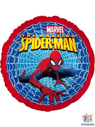 Шар фольга Человек паук 48 см ( шар + гелий + лента)