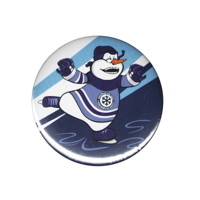 Значок закатной ХК "СИБИРЬ" (Снеговик Фигурист) 25