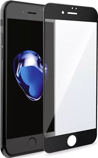 Защитное стекло Perfeo 2.5D для iPhone 7/8 (черная рамка)