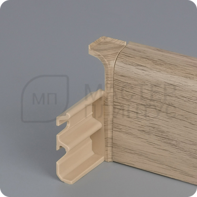 Плинтус с кабель-каналом Comfort Classic 80 80х16х2200 мм. Дуб мокко 204