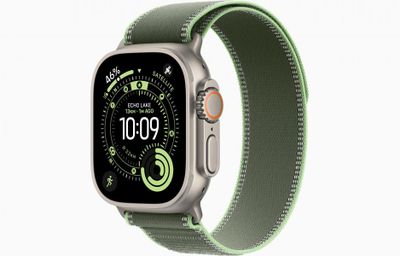 Apple Watch Ultra 3 из титана Natural - 49 мм - Trail Loop - Green Neon