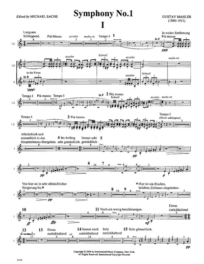 Mahler, G: Symphonic Works for Trumpet Vol. 1  Symphonies 1-3 (complete trumpet parts)