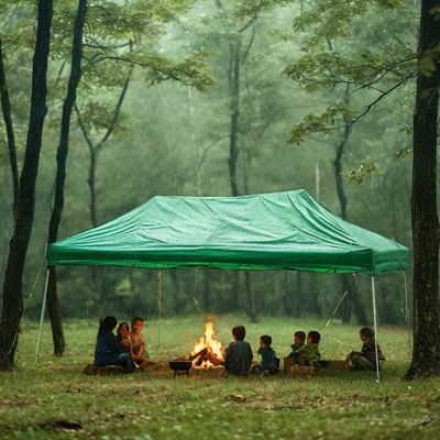 Тент Тарпаулин 10x12 м, 120 г/м2, шаг люверсов 0,5 м строительный защитный укрывной купить в Москве