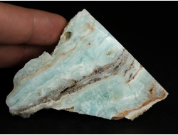 Арагонит голубой, полировка с двух сторон, Африка (49*50*5,5 мм, 37 г) №37757