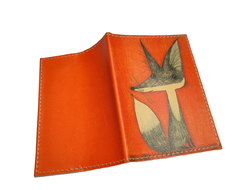 Обложка на паспорт с принтом "Рыжая лиса"