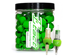 Поролоновая насадка для тату картриджей EZ-FMCC GREEN, 100 шт.