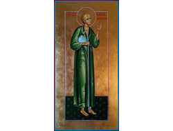 Иоанн (Иван, Иоан) Московский "Большой Колпак", Святой блаженный. Рукописная мерная икона.