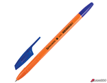 Ручка шариковая BRAUBERG «X-333 Orange», СИНЯЯ, корпус оранжевый, узел 0,7 мм, линия письма 0,35 мм. 142409