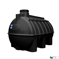 Емкость 2000 литров горизонтальная черная