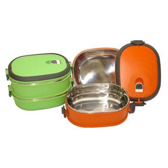 Термоконтейнер двух ярусный для обедов Lunch Box LB-2